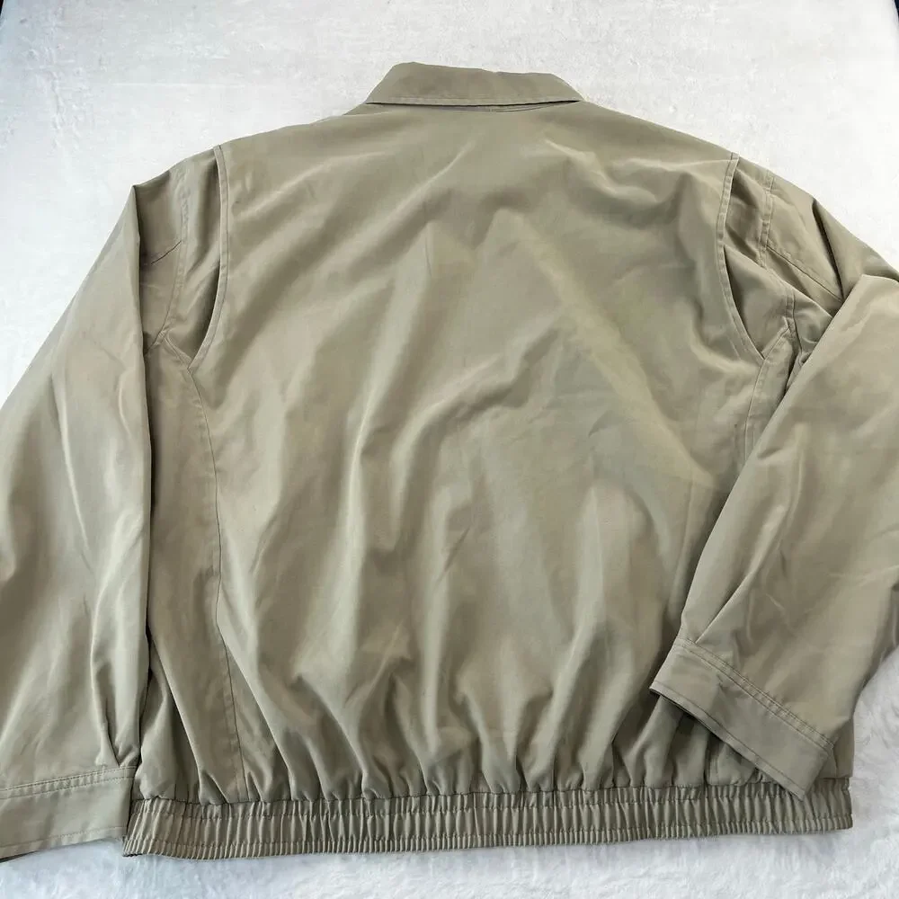 Polo Ralph Lauren Beige Plaid Lined Harrington Bomber Jacket Men's size 2XL XXL